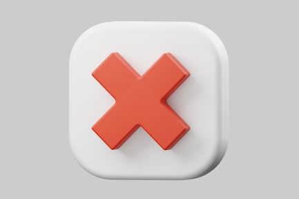 Preview: Red cross mark button