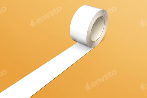 Preview: White blank duct tape for packaging and parcels