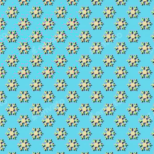 Preview: Christmas or New Year seamless pattern of snowflake on blue background. Greeting card. Good for wall