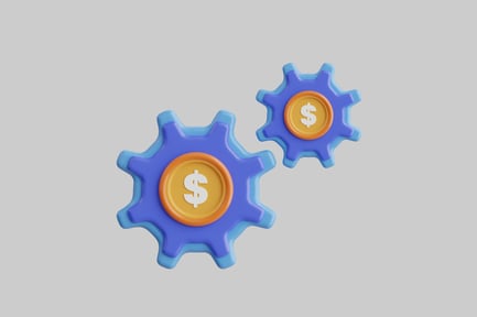 Preview: Two gears with dollar signs.