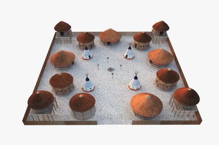 Preview: Traditional Village with Huts and Tepees