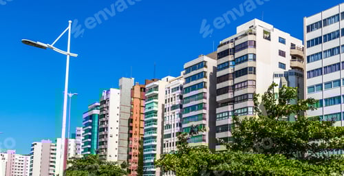 Preview: Buildings with blue sky in the background in Florianopolis, Brazil
