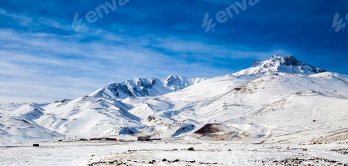 Preview: Travel concept photo. Turkey / Kayseri / Erciyes Mountain winter view.