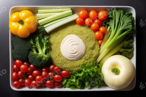 Preview: Food background with variety of fresh organic vegetables.