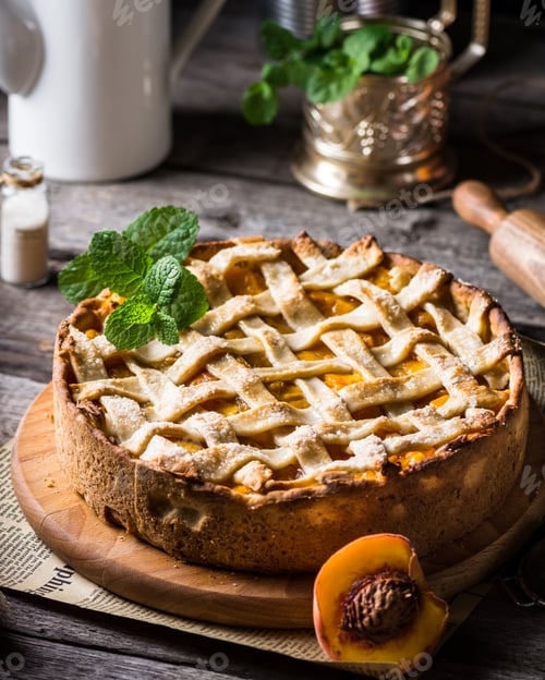 Preview: Peach pie. Summer pie