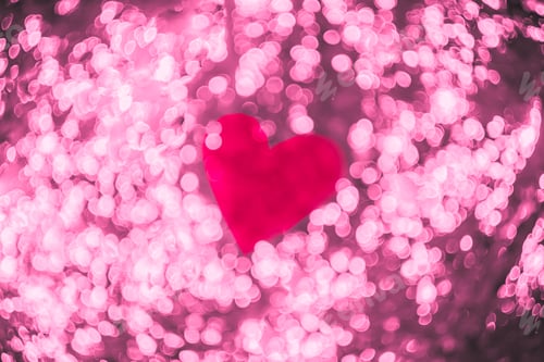 Preview: Shiny heart bokeh light Valentine's day background
