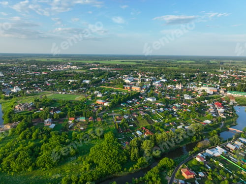 Preview: Suzdal urban and rural landscape panorama