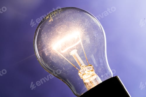 Preview: Close up of an illuminated light bulb