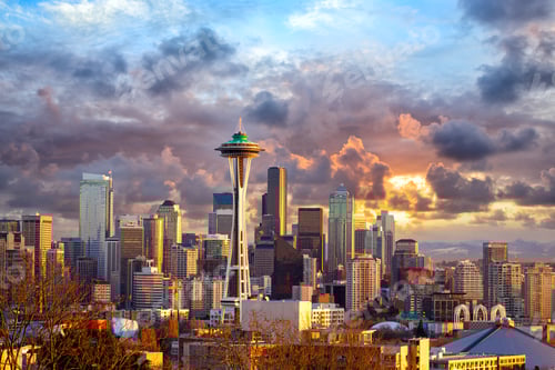 Preview: Seattle at sunset