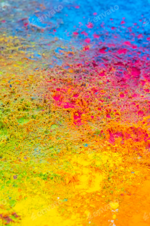 Preview: Holi coloured powder background. Traditional holi paint texture.