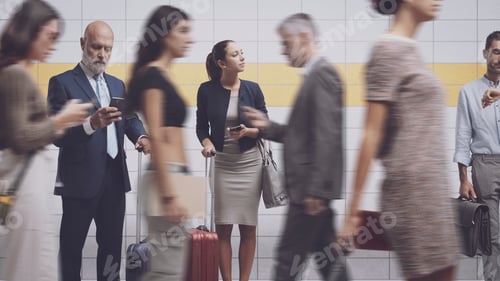 Preview: People waiting at the subway station
