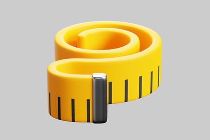 Preview: Yellow and Black Tape Measure with Black Stripe Detail