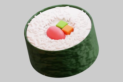 Preview: Stylized 3D Sushi Maki Roll