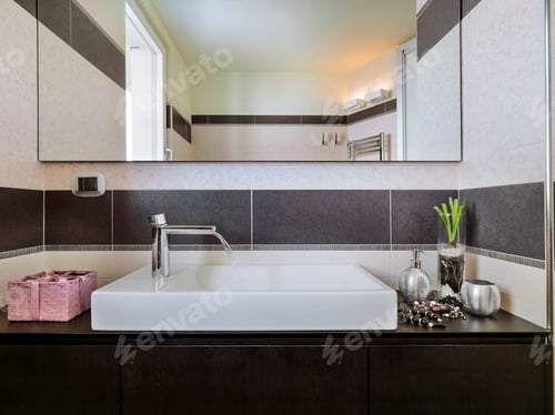 Visualização: Interiores do banheiro moderno