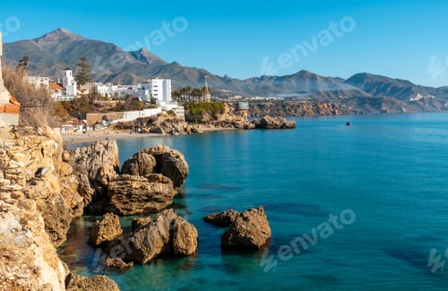 Preview: Fountain of Europe on the coast of the town of Nerja, Andalucia. Spain