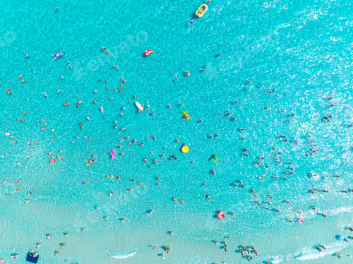 Preview: People relax at the sea. Vacation and holiday on the sea coast. Swimming and diving.