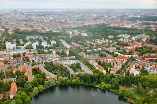 Preview: Tilt shift aerial view of Berlin