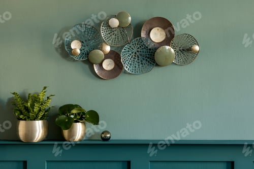 Preview: Stylish and modern composition of living room.