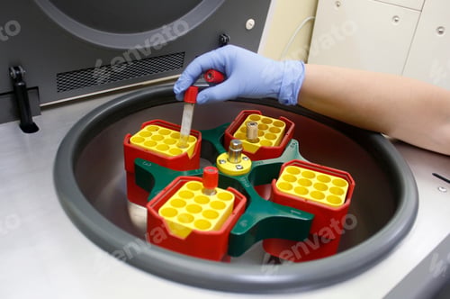 Preview: Blood test machine in medical lab