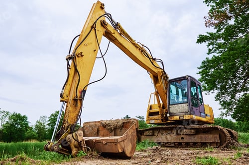 Preview: Excavator on construction site