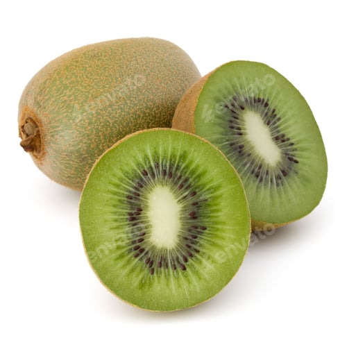Preview: Sliced Kiwi fruit isolated on white background cutout