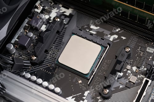 Preview: CPU with the cooling device of the desktop computer removed