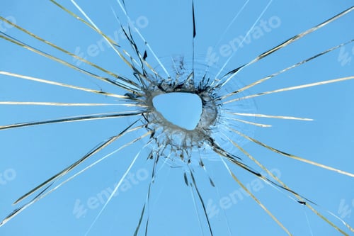 Preview: broken glass, impact, overlay, realistic
