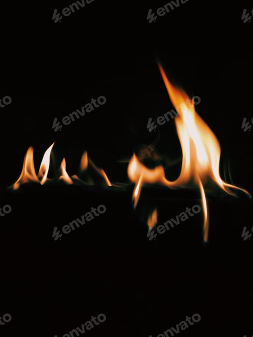 Preview: Fire against black background