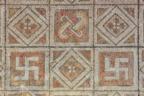 Preview: Roman mosaic tiles in La Olmeda village. Palencia, Spain