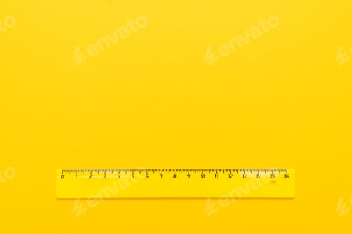Preview: Plastic Ruler On Yellow