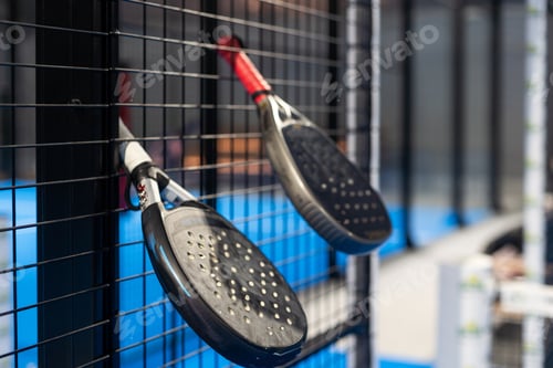 Preview: Paddle objects on blue court