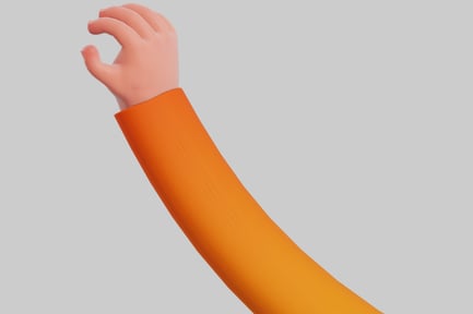 Preview: 3D Cartoon Hand Pinching Gesture