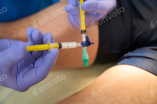 Preview: Close-up of injection for the treatment of grid of veins