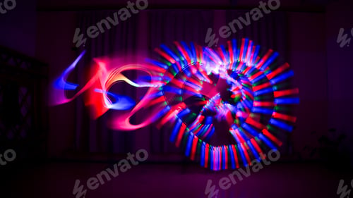 Preview: Long exposure abstract light streaks