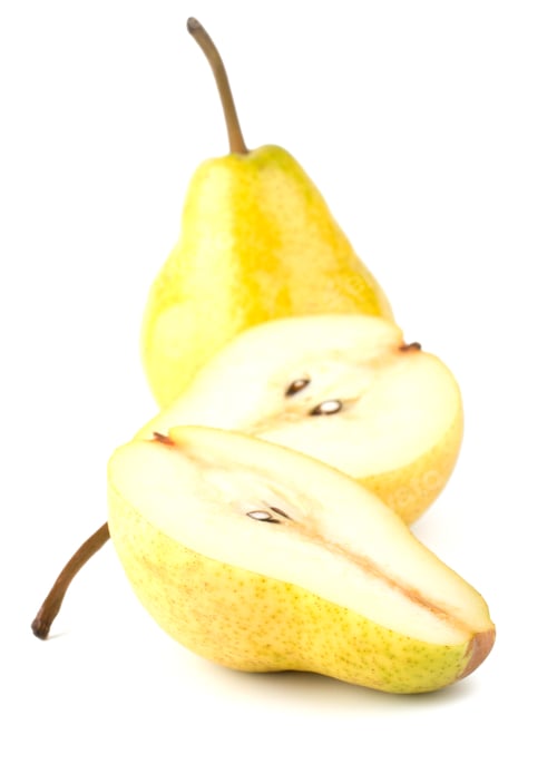 Preview: Fresh pears isolated on white background