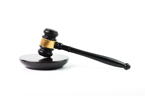 Preview: Judge gavel isolated on a white background. Conceptual image