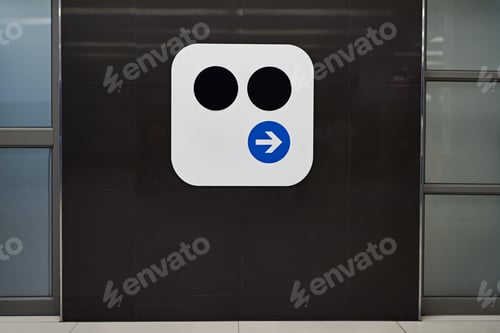 Preview: Signs are there to help you. Shot of a directional sign in a travel facility.