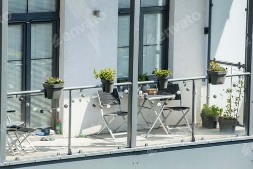 Preview: Modern exterior on balcony in loft