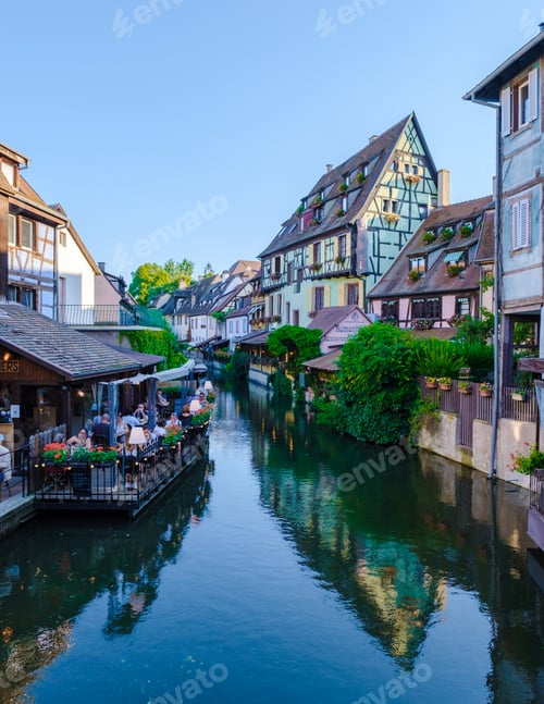 Preview: Beautiful view of colorful romantic city Colmar, France, Alsace