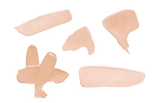 Preview: Makeup Foundation Swatches on a Clean White Background
