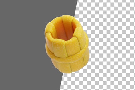 Preview: Plastic Resin Abstract Yellow Clustered Sphere 3D Icon