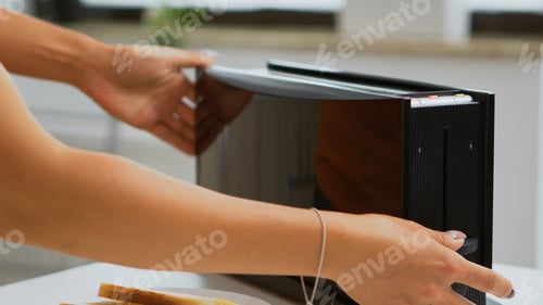 Preview: Roasting bread on electric toaster