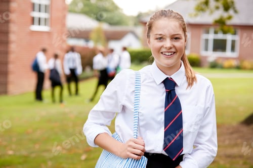 Preview: Smiling Teen with School Uniform and Tie