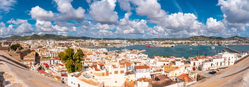 Preview: View of the old town and the port of Ibiza from the castle wall, Balearic Islands, Eivissa