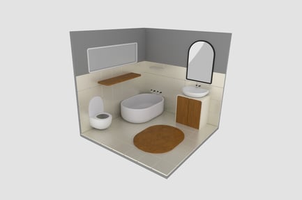 Preview: Bathroom Interior 3D Illustration