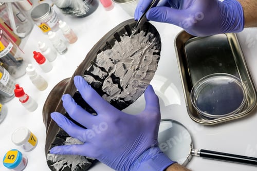 Preview: Specializing police officer analyzes ground in a victim's shoe murder with one tweezers