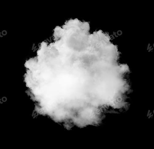 Preview: white clouds on black background