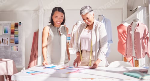 Preview: Business people, fashion and design in planning strategy, idea or discussion together at the office