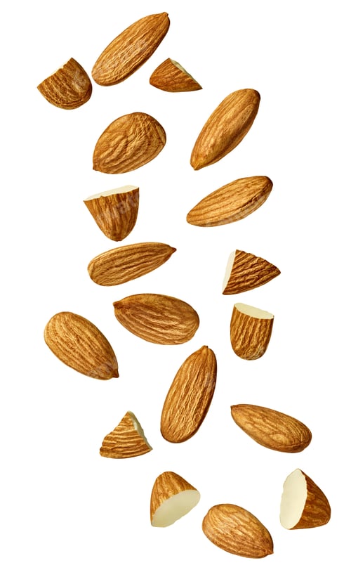 Preview: almond nut food healthy organic natural ingredient snack isolated seed brown