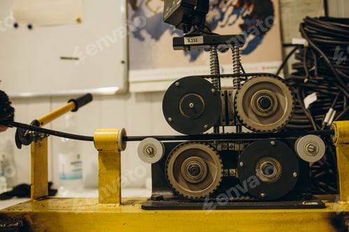 Preview: Device for feeding measuring cable, cutting, stripping, crimping machine for industrial works